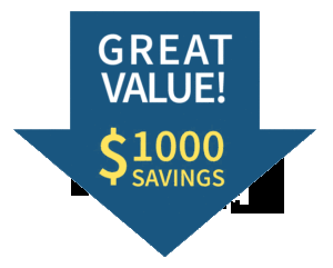 Great Value - Save $1000!
