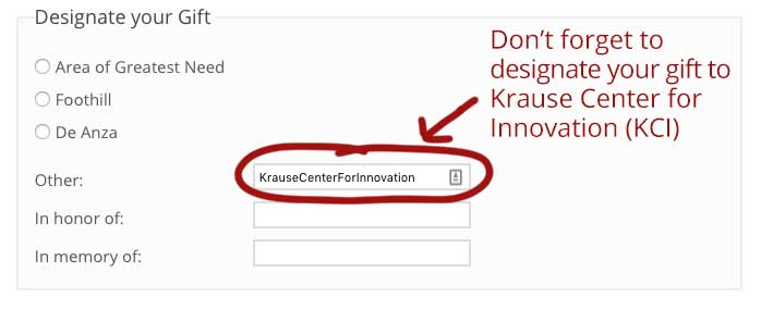 designate your gift to KCI