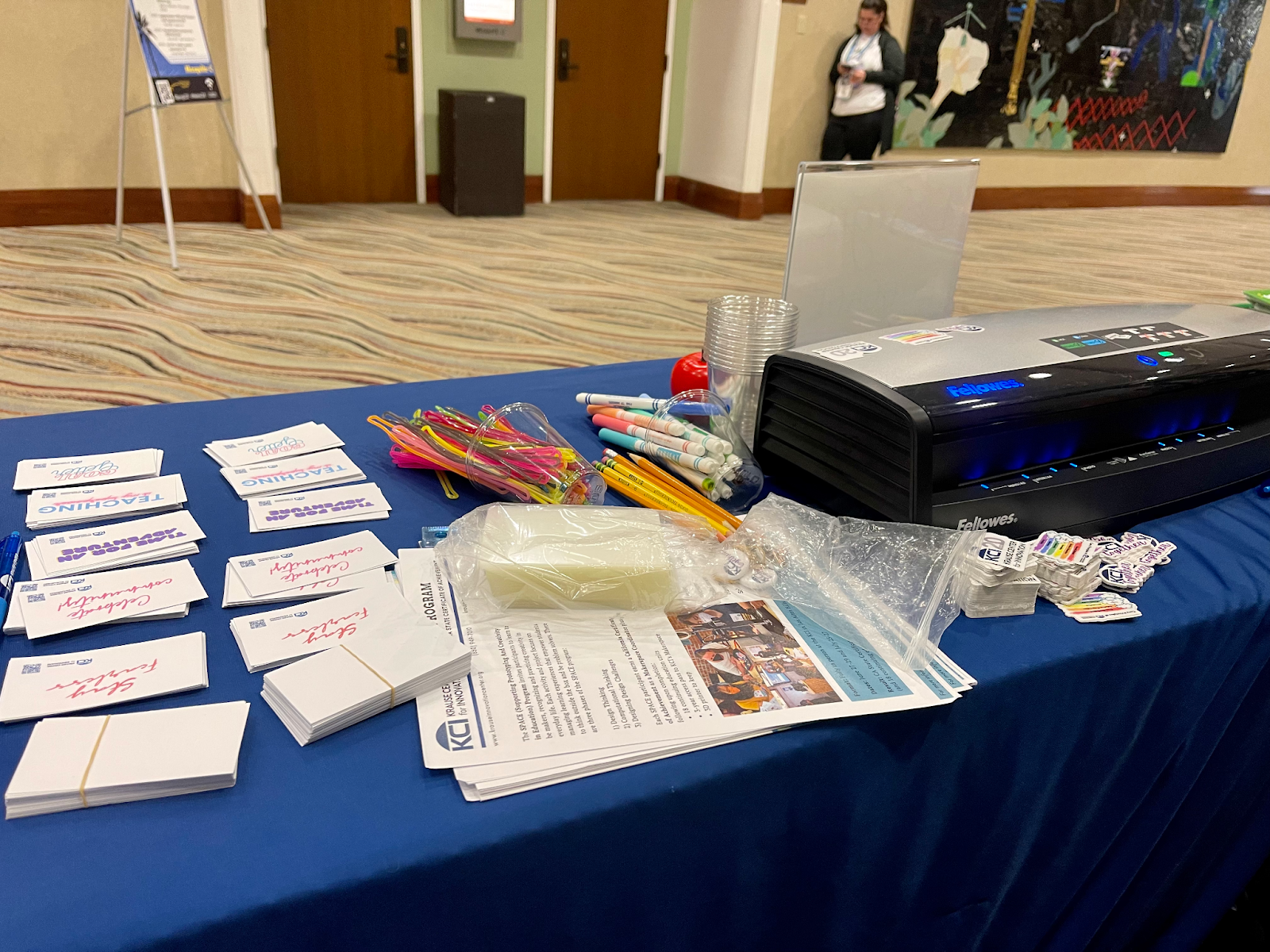 CUE Conference - Table w MakerSpace Activity