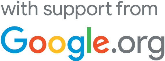 with Support from Google.org logo